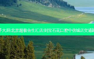 胡子大厨(北京超极合生汇店)到宝石花口腔中信城店交通路线