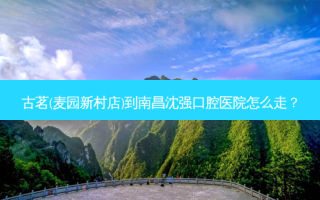 古茗(麦园新村店)到南昌沈强口腔医院怎么走？