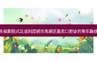 东福影院式足道到昆明市高新区盈君口腔诊所乘车路线
