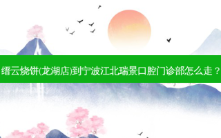 缙云烧饼(龙湖店)到宁波江北瑞景口腔门诊部怎么走？