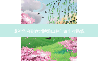 龙祥华府到盘州博雅口腔门诊出行路线