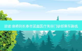 碧波·康桥到长春市蓝鑫医疗美容门诊部乘车路线