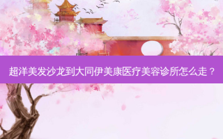 超洋美发沙龙到大同伊美康医疗美容诊所怎么走？