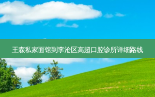 王森私家面馆到李沧区高超口腔诊所详细路线