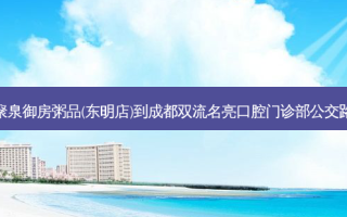 潼聚泉御房粥品(东明店)到成都双流名亮口腔门诊部公交路线