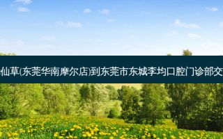 书亦烧仙草(东莞华南摩尔店)到东莞市东城李均口腔门诊部交通路线