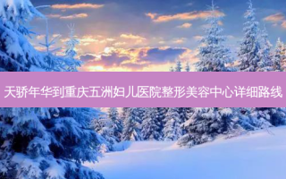 天骄年华到重庆五洲妇儿医院整形美容中心详细路线