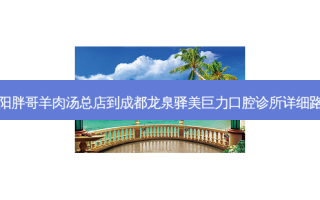 简阳胖哥羊肉汤总店到成都龙泉驿美巨力口腔诊所详细路线