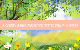 大众理发(通德路店)到南浔沈惠红口腔诊所出行路线
