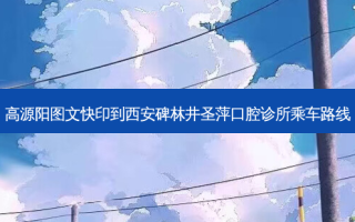 高源阳图文快印到西安碑林井圣萍口腔诊所乘车路线