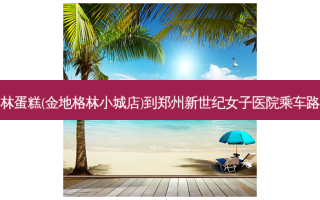 格林蛋糕(金地格林小城店)到郑州新世纪女子医院乘车路线