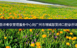 广州东吾洋餐饮管理服务中心到广州市增城彭荣沛口腔诊所详细路线