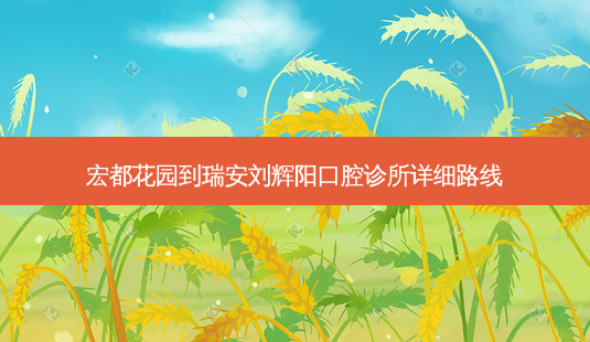 宏都花园到瑞安刘辉阳口腔诊所详细路线-第1张图片-臻颜网 宏都花园到瑞安刘辉阳口腔诊所详细路线-第1张图片-臻颜网