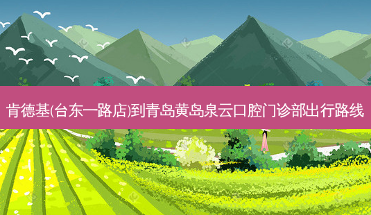 肯德基(台东一路店)到青岛黄岛泉云口腔门诊部出行路线-第1张图片-臻颜网 肯德基(台东一路店)到青岛黄岛泉云口腔门诊部出行路线-第1张图片-臻颜网