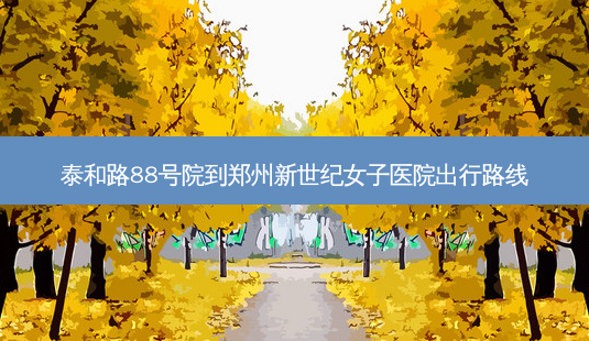 泰和路88号院到郑州新世纪女子医院出行路线-第1张图片-臻颜网 泰和路88号院到郑州新世纪女子医院出行路线-第1张图片-臻颜网