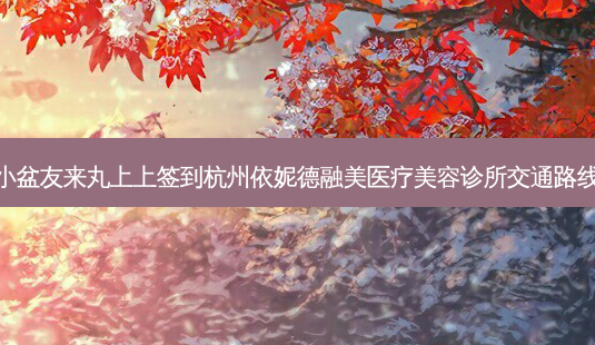 小盆友来丸上上签到杭州依妮德融美医疗美容诊所交通路线-第1张图片-臻颜网 小盆友来丸上上签到杭州依妮德融美医疗美容诊所交通路线-第1张图片-臻颜网