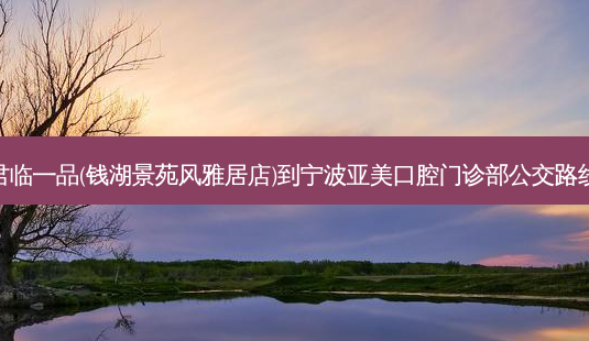君临一品(钱湖景苑风雅居店)到宁波亚美口腔门诊部公交路线-第1张图片-臻颜网 君临一品(钱湖景苑风雅居店)到宁波亚美口腔门诊部公交路线-第1张图片-臻颜网