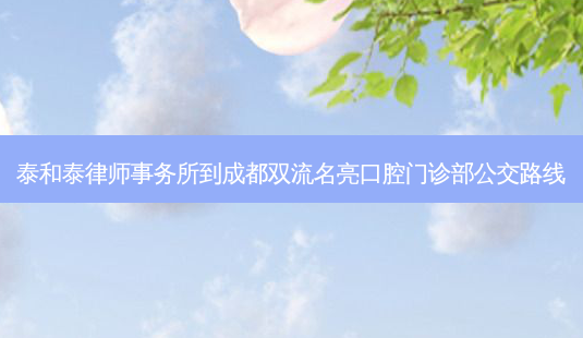 泰和泰律师事务所到成都双流名亮口腔门诊部公交路线-第1张图片-臻颜网 泰和泰律师事务所到成都双流名亮口腔门诊部公交路线-第1张图片-臻颜网