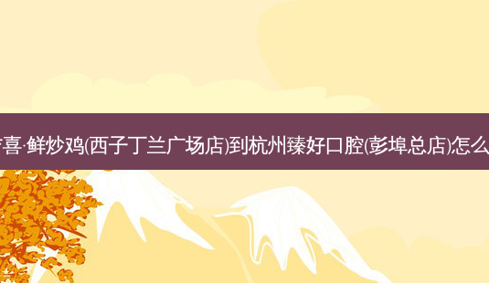 王吉喜·鲜炒鸡(西子丁兰广场店)到杭州臻好口腔(彭埠总店)怎么走?-第1张图片-臻颜网 王吉喜·鲜炒鸡(西子丁兰广场店)到杭州臻好口腔(彭埠总店)怎么走?-第1张图片-臻颜网
