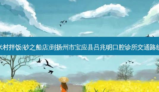 米村拌饭(砂之船店)到扬州市宝应县吕兆明口腔诊所交通路线-第1张图片-臻颜网 米村拌饭(砂之船店)到扬州市宝应县吕兆明口腔诊所交通路线-第1张图片-臻颜网