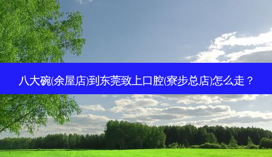 八大碗(余屋店)到东莞致上口腔(寮步总店)怎么走?-第1张图片-臻颜网 八大碗(余屋店)到东莞致上口腔(寮步总店)怎么走?-第1张图片-臻颜网
