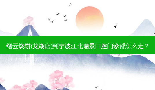 缙云烧饼(龙湖店)到宁波江北瑞景口腔门诊部怎么走?-第1张图片-臻颜网 缙云烧饼(龙湖店)到宁波江北瑞景口腔门诊部怎么走?-第1张图片-臻颜网