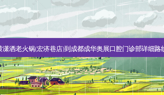 黄潇洒老火锅(宏济巷店)到成都成华奥展口腔门诊部详细路线-第1张图片-臻颜网 黄潇洒老火锅(宏济巷店)到成都成华奥展口腔门诊部详细路线-第1张图片-臻颜网
