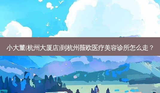 小大董(杭州大厦店)到杭州薇欧医疗美容诊所怎么走?-第1张图片-臻颜网 小大董(杭州大厦店)到杭州薇欧医疗美容诊所怎么走?-第1张图片-臻颜网