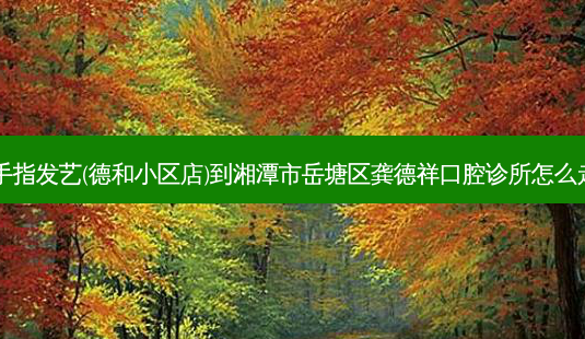 金手指发艺(德和小区店)到湘潭市岳塘区龚德祥口腔诊所怎么走?-第1张图片-臻颜网 金手指发艺(德和小区店)到湘潭市岳塘区龚德祥口腔诊所怎么走?-第1张图片-臻颜网