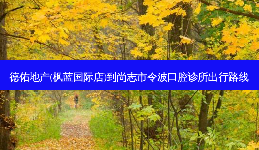 德佑地产(枫蓝国际店)到尚志市令波口腔诊所出行路线-第1张图片-臻颜网 德佑地产(枫蓝国际店)到尚志市令波口腔诊所出行路线-第1张图片-臻颜网