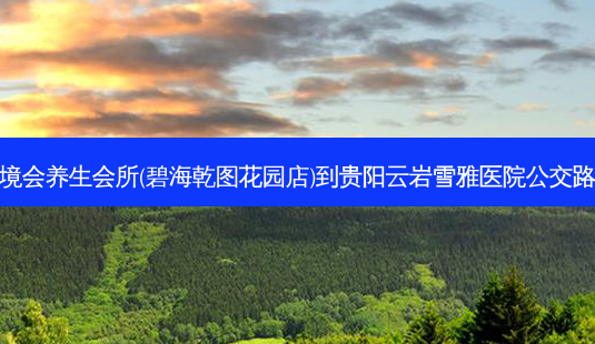 梵境会养生会所(碧海乾图花园店)到贵阳云岩雪雅医院公交路线-第1张图片-臻颜网 梵境会养生会所(碧海乾图花园店)到贵阳云岩雪雅医院公交路线-第1张图片-臻颜网