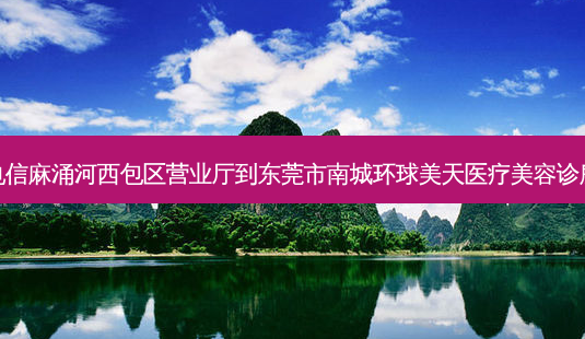 工会驿站电信麻涌河西包区营业厅到东莞市南城环球美天医疗美容诊所出行路线-第1张图片-臻颜网 工会驿站电信麻涌河西包区营业厅到东莞市南城环球美天医疗美容诊所出行路线-第1张图片-臻颜网